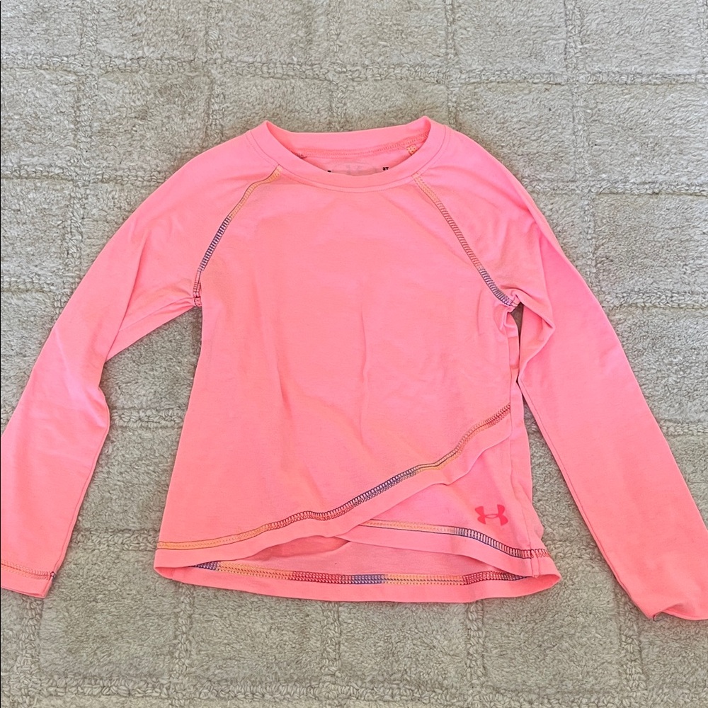 Under Armour Neon Pink Long Sleeve Tee